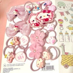 Hello kitty hair ties